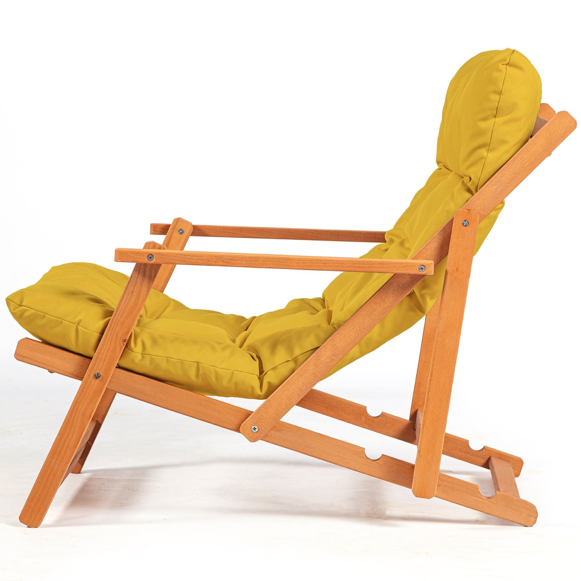 My008 Beech Wood Garden Chair in Yellow and Natural – product image 5