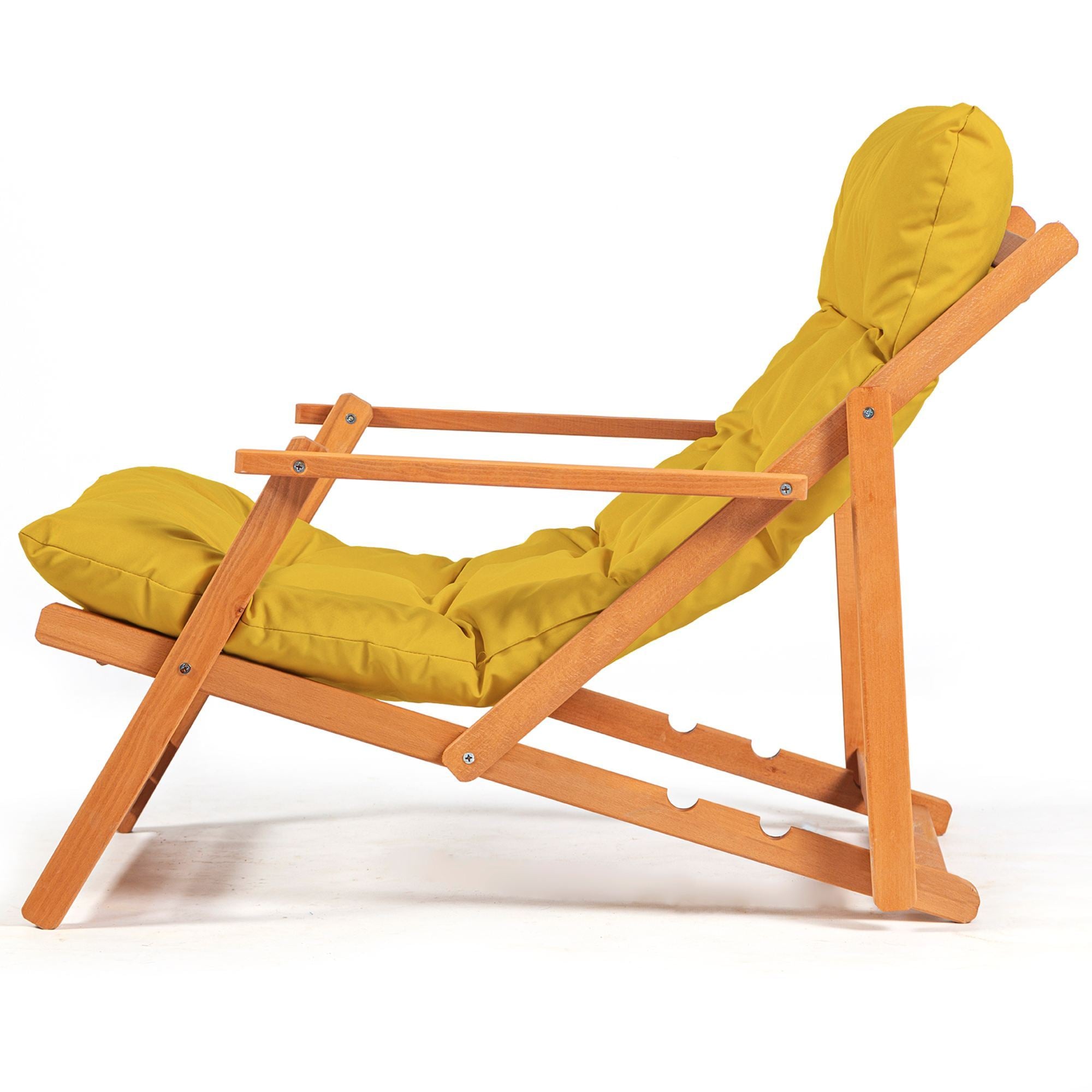 My008 Beech Wood Garden Chair in Yellow and Natural – product image 6