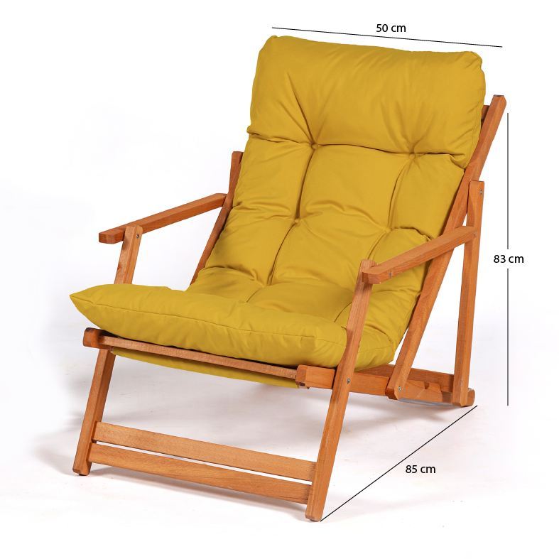 My008 Beech Wood Garden Chair in Yellow and Natural – product image 9