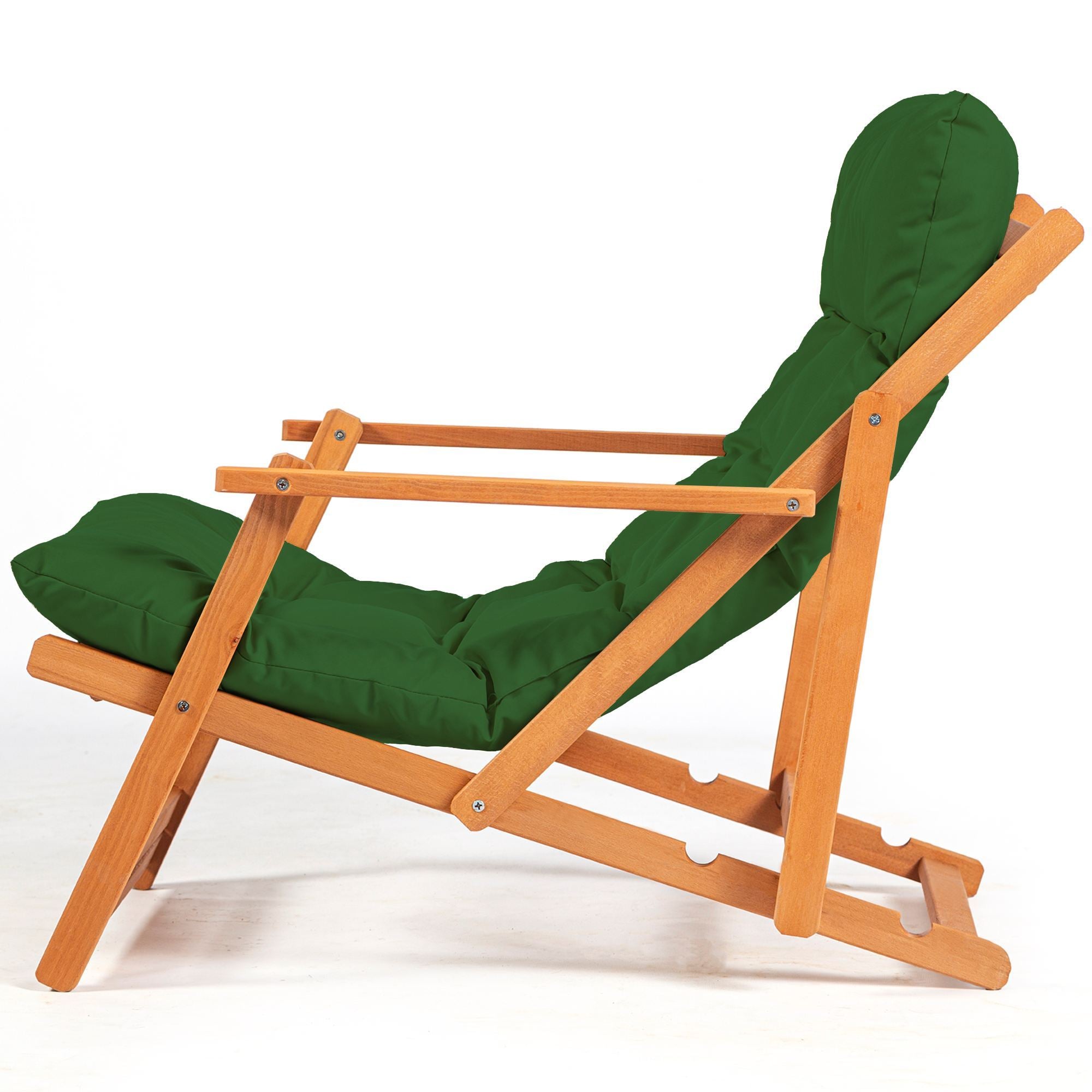 My008 Beech Wood Garden Chair in Green and Natural – product image 5