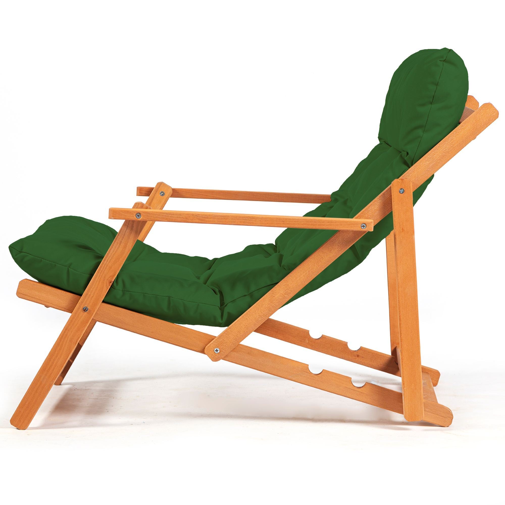 My008 Beech Wood Garden Chair in Green and Natural – product image 6