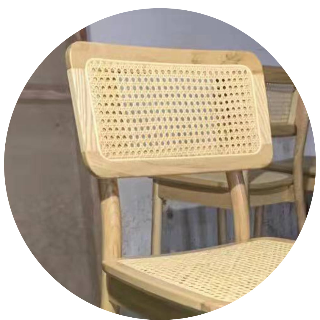 Chaise de bar en cannage Jenny