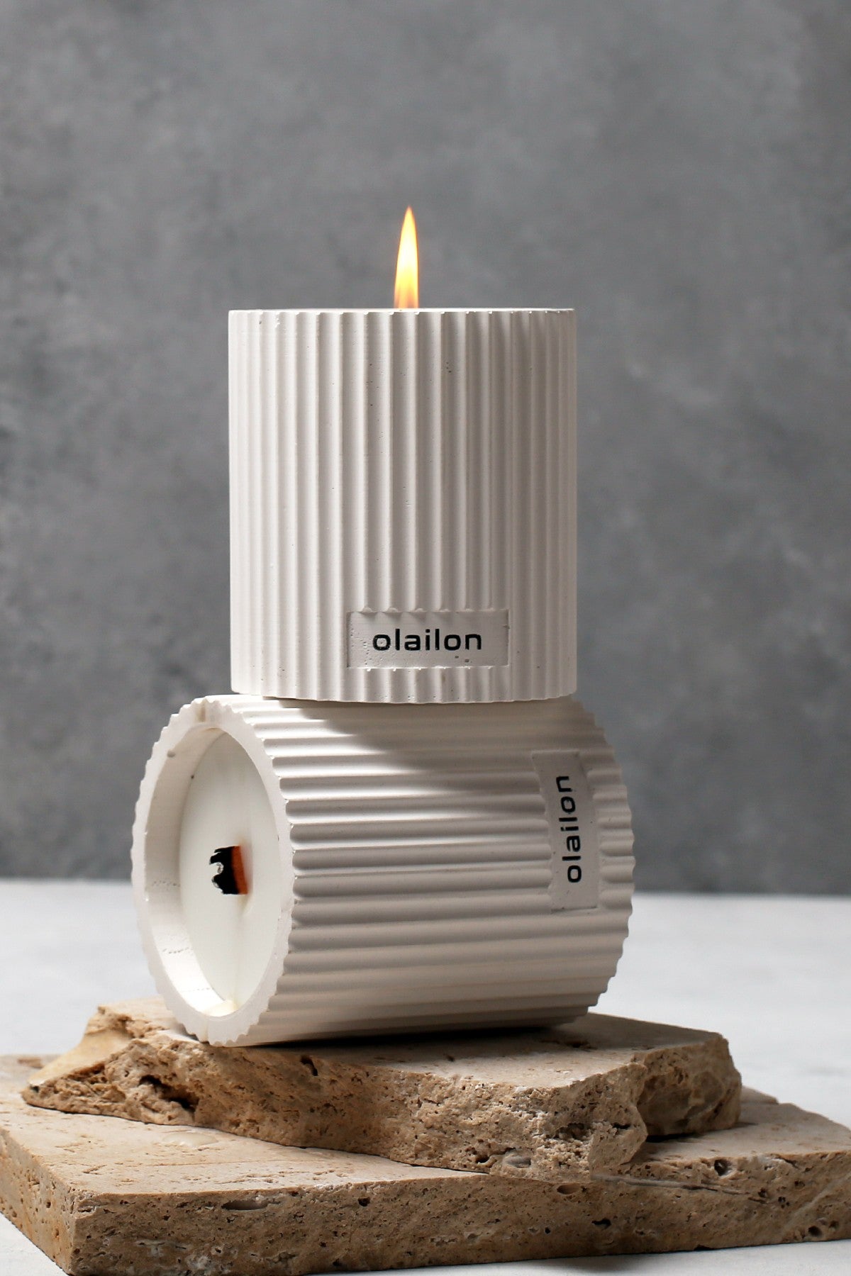 Decorative Candle CONCRETE | 665CST1113