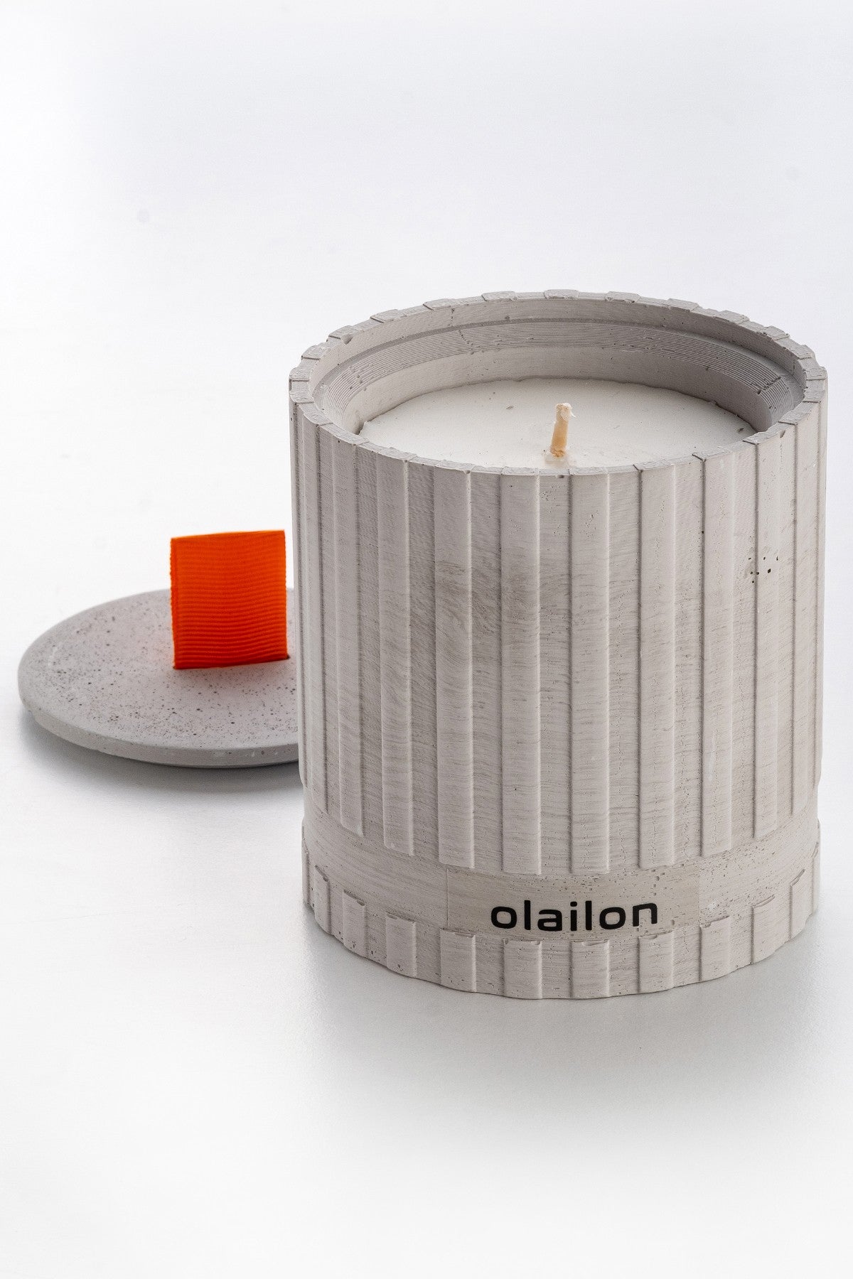 Decorative Candle CONCRETE / RIBBON | 665CST1124