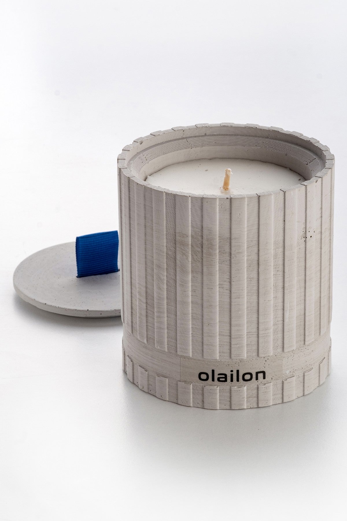 Decorative Candle CONCRETE / RIBBON | 665CST1125