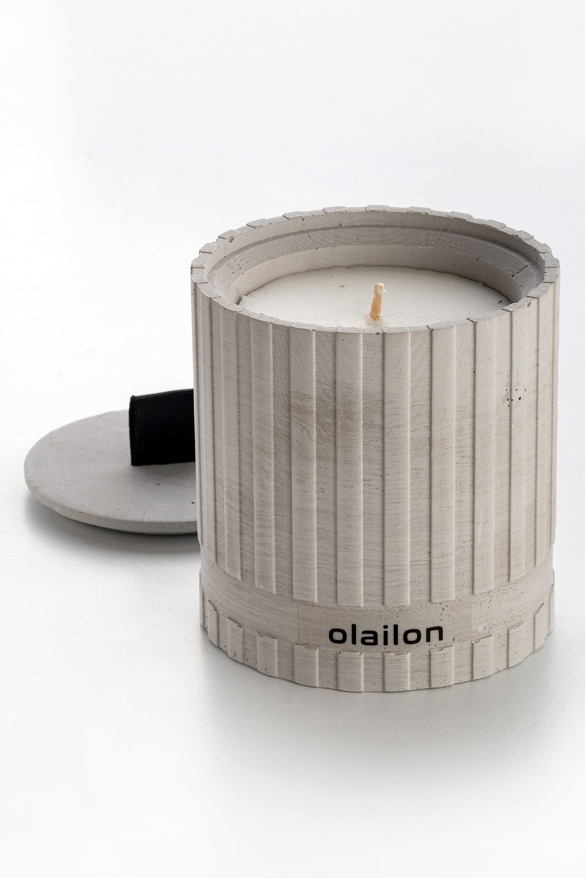 Decorative Candle CONCRETE / RIBBON | 665CST1126