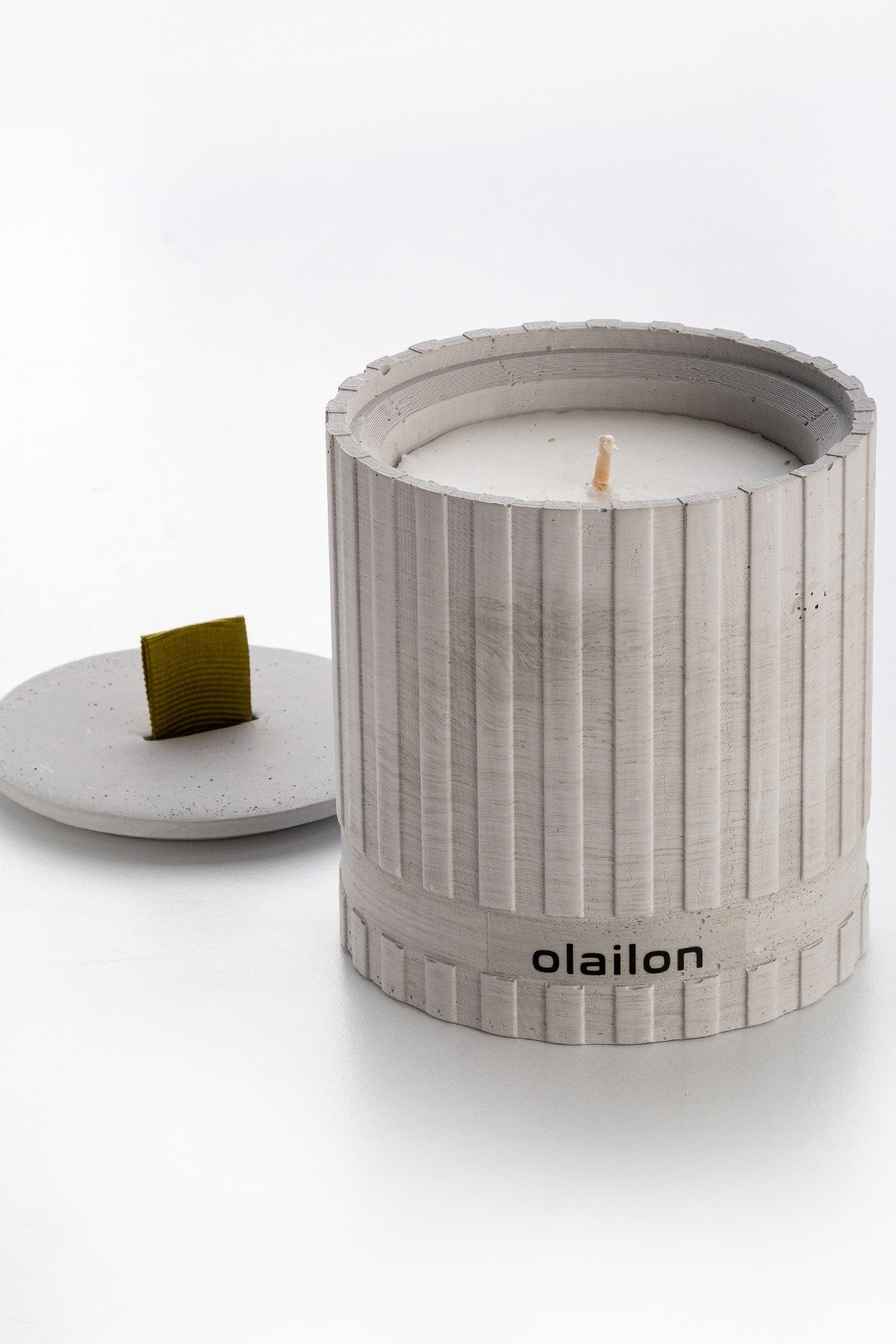 Decorative Candle CONCRETE / RIBBON | 665CST1127