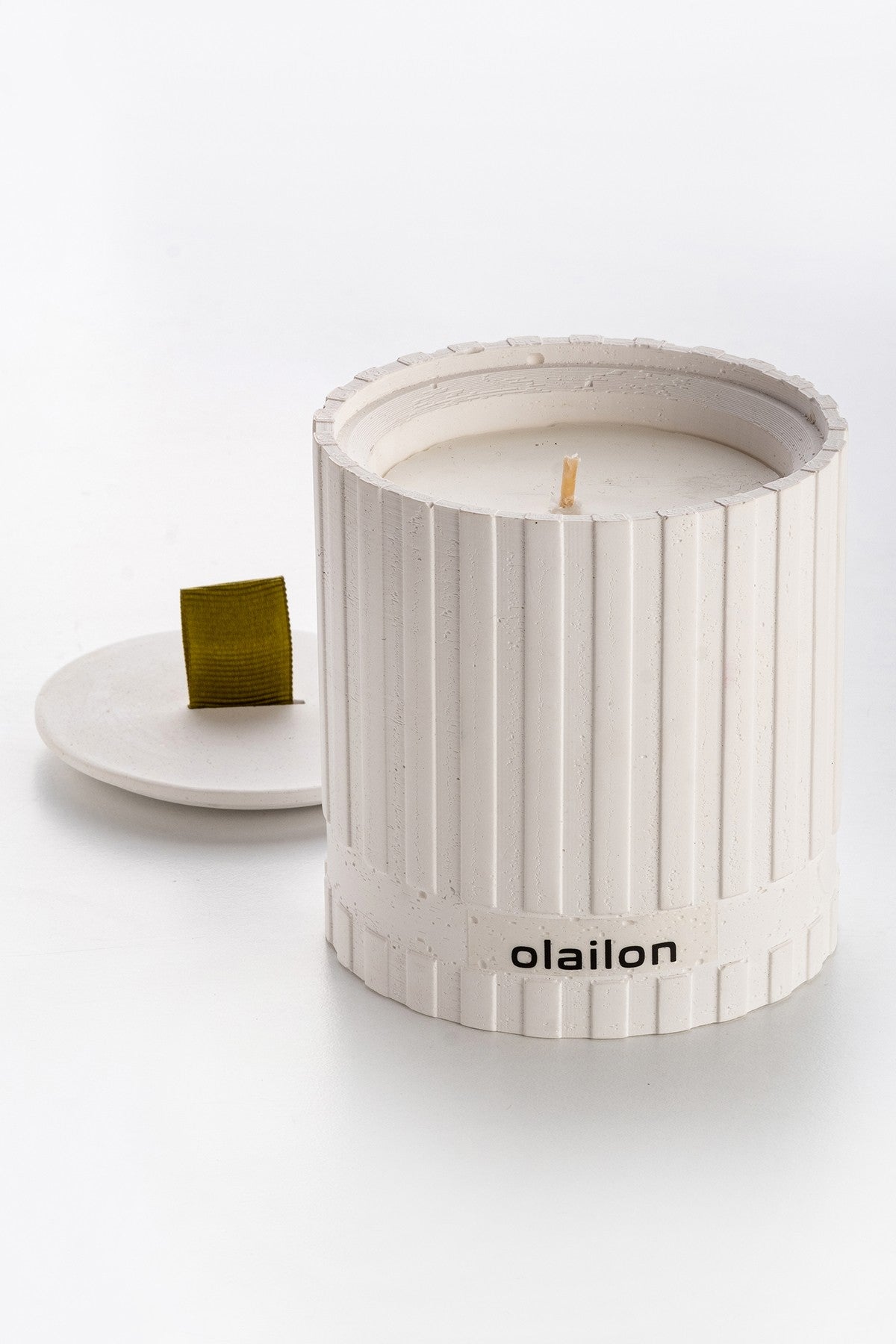 Decorative Candle CONCRETE / RIBBON | 665CST1132