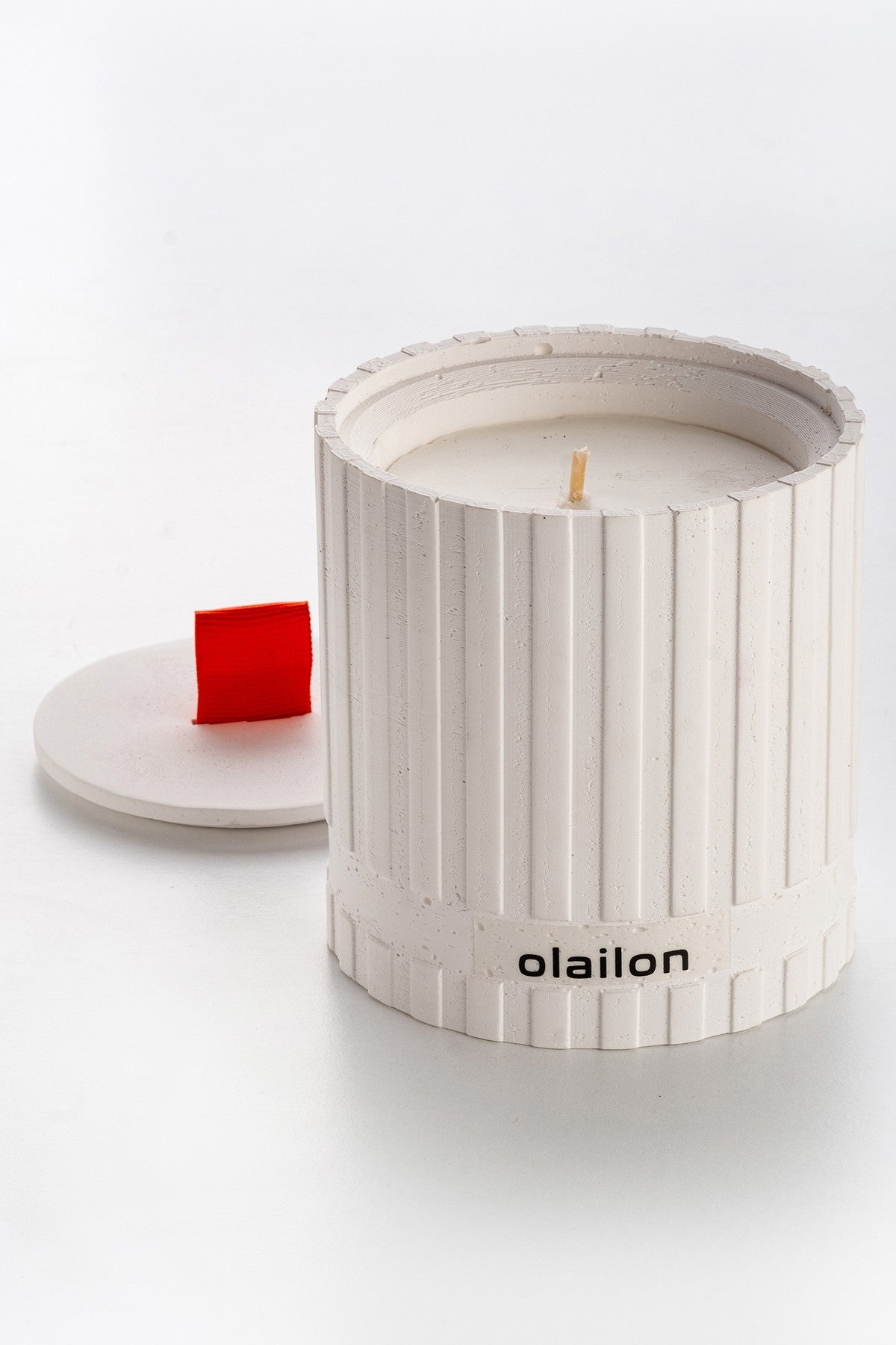 Decorative Candle CONCRETE / RIBBON | 665CST1133