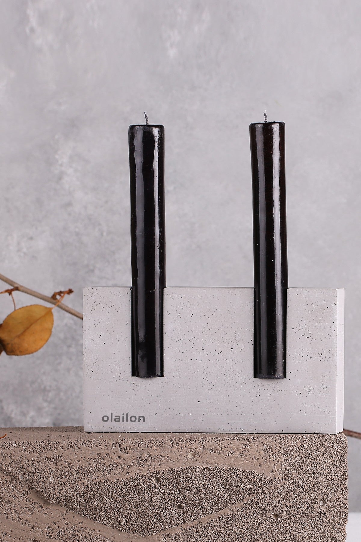 Decorative Candle CONCRETE / RIBBON | 665CST1134