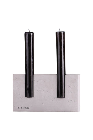 Decoratieve kaars BETON / RIBBELS | 665CST1134
