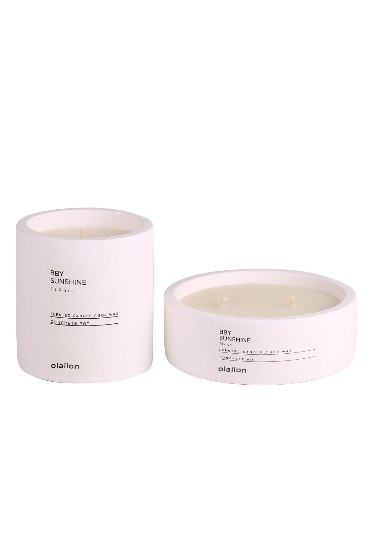 Lot de 2 bougies en BÉTON | 665CST1203