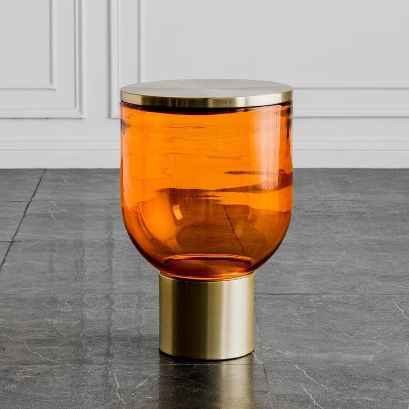 Khon wood and Glass Side table