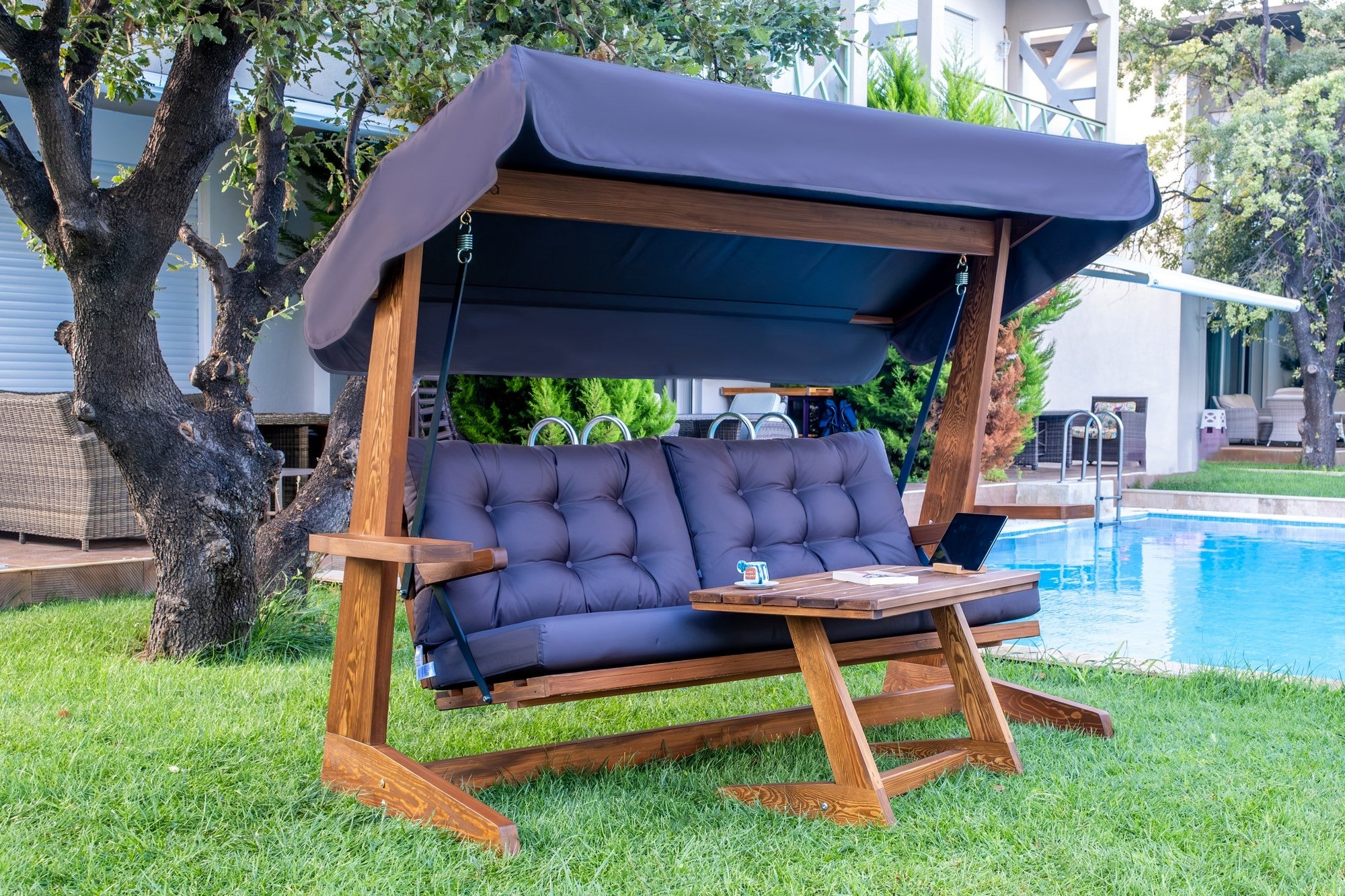 Viva 2400 Polyester Garden Swing Seat in Anthracite – product image 2