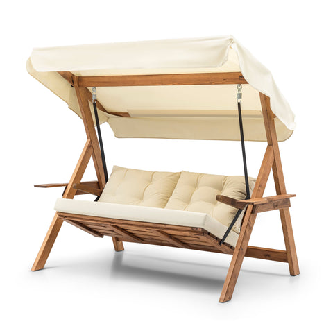 Galata Swing S3 polyester schommelzitting voor in de tuin in crème
