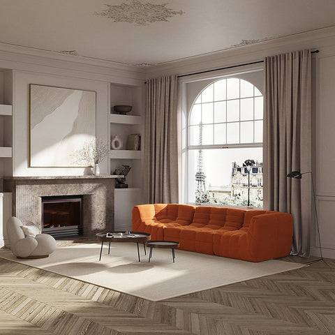 Nuvolo 4-seater straight sofa