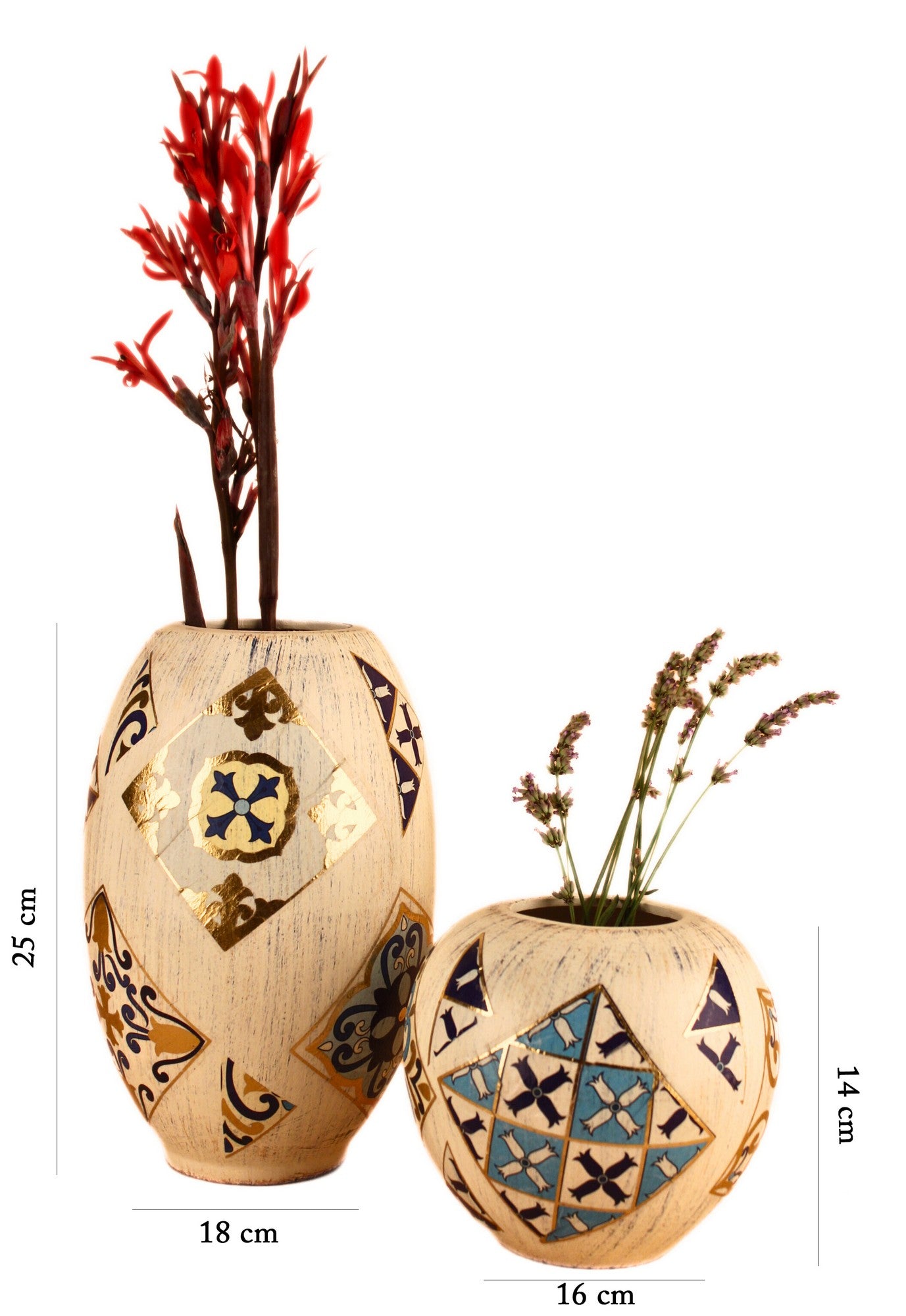 Decorative Pot Set of 2 CERAMIC BODY | 697ELD1102