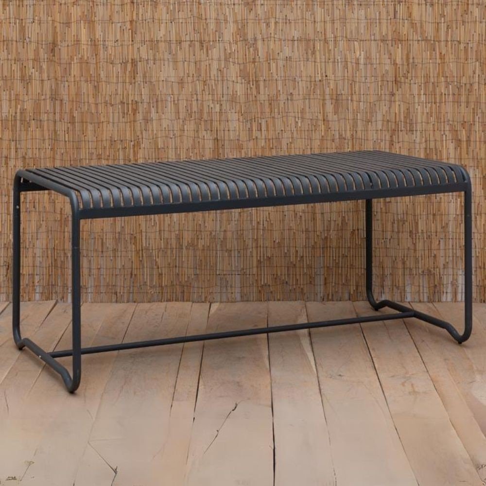 BLACK Modern 180cm metal garden table Banco