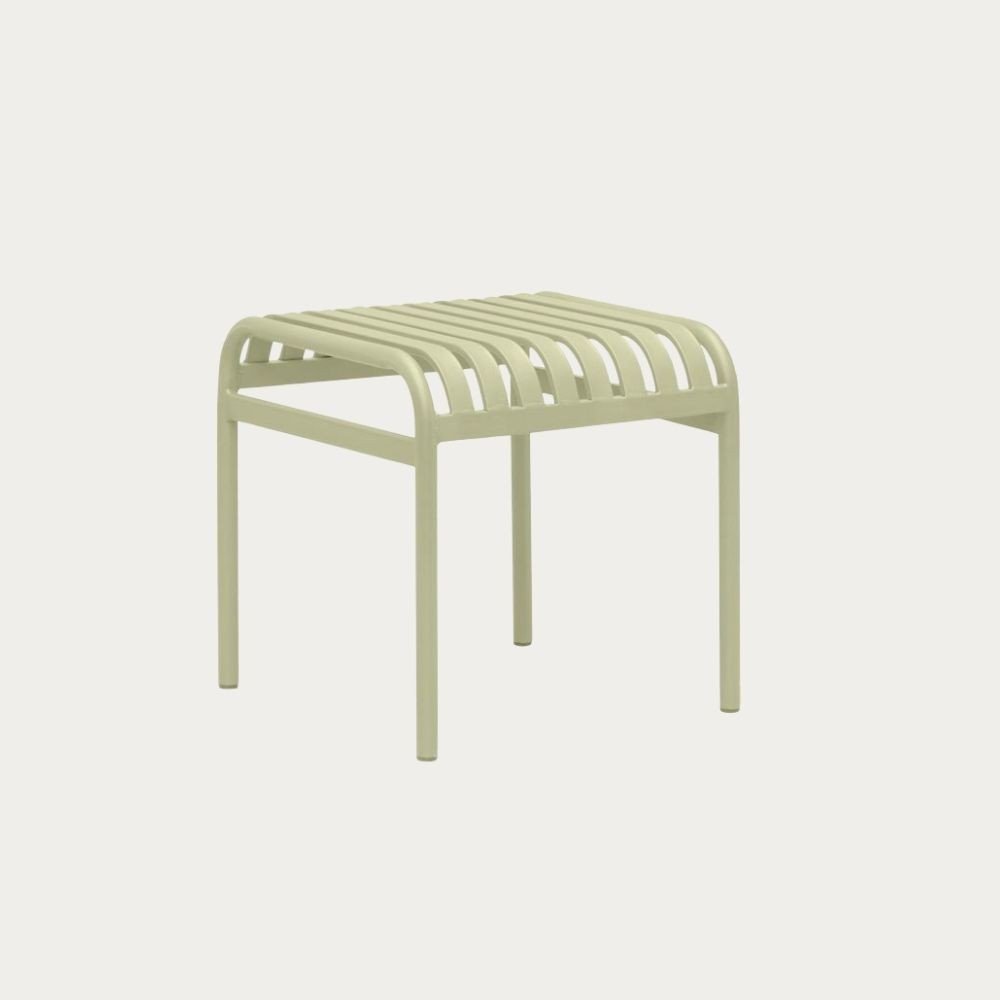 Green Outdoor metal  stool 45cm Verde