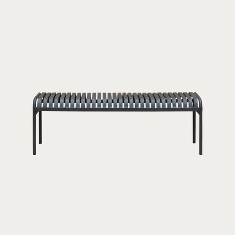 Metal garden bench 3-seater 160cm Slate