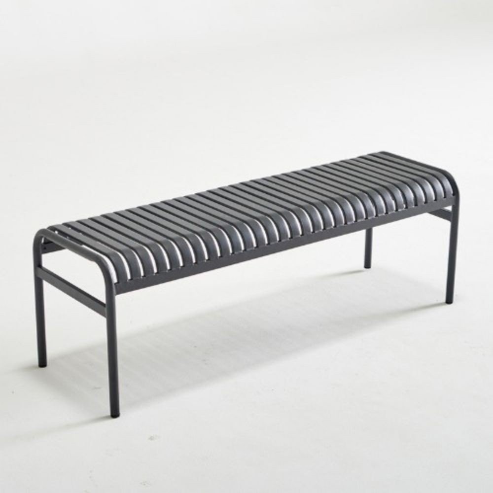 Metal garden bench 3-seater 160cm Slate