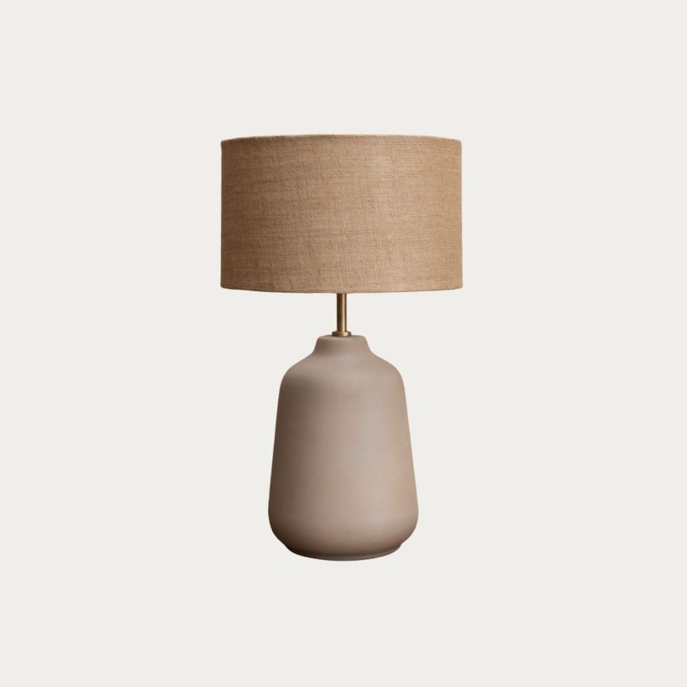 Beige Jute Table Lamp