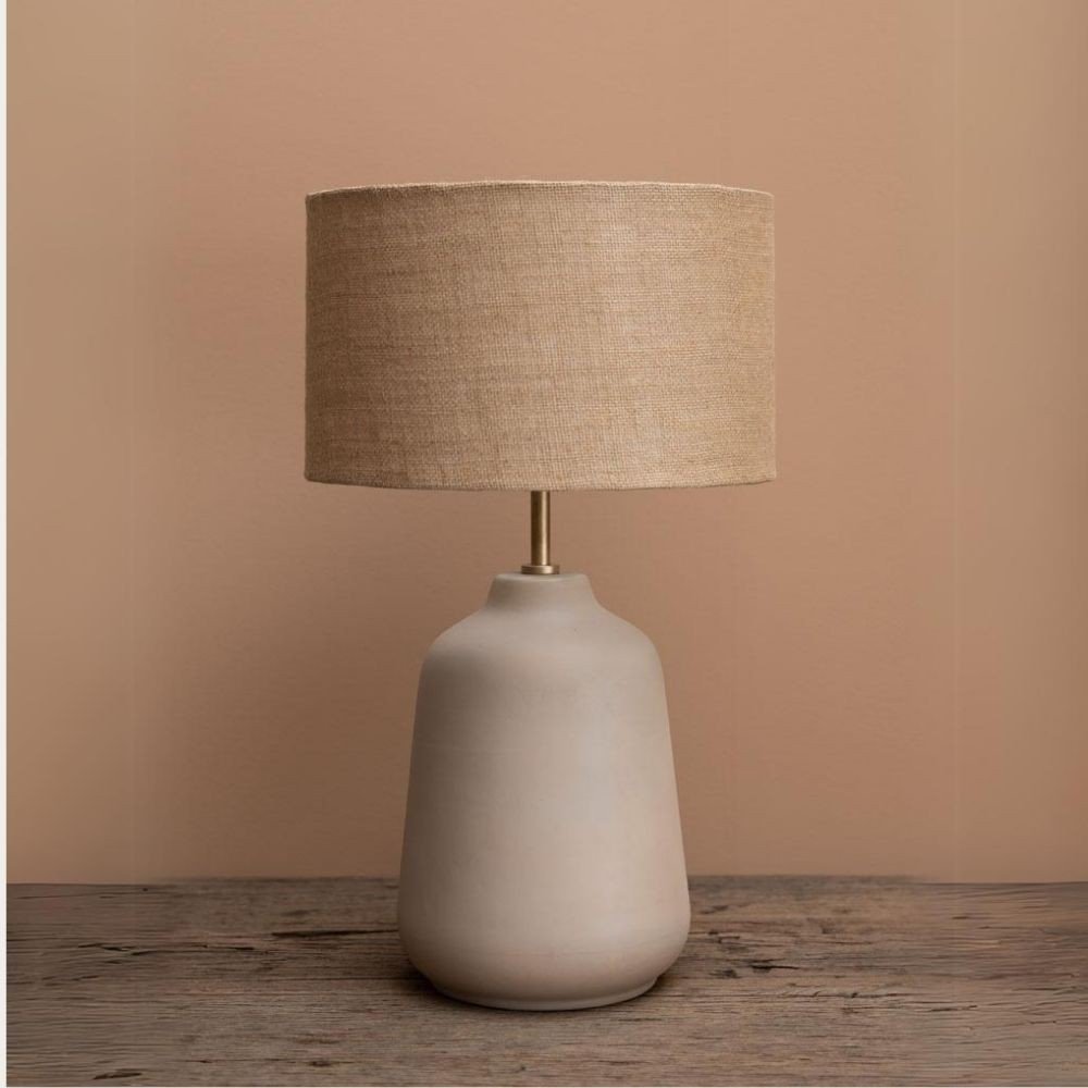 Beige Jute Table Lamp