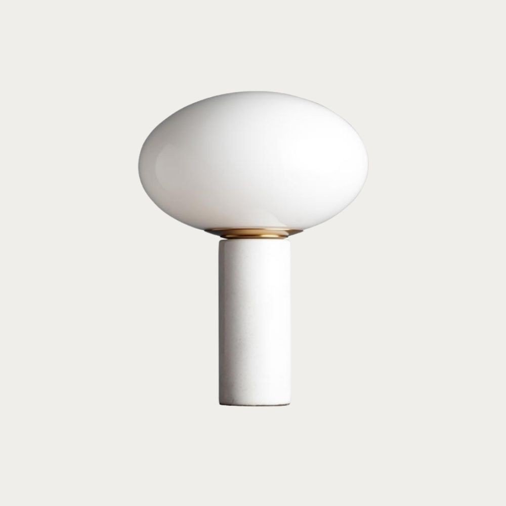 White retro table lamp Shroom