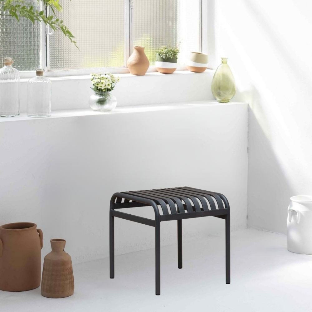 Outdoor metal garden stool 45cm Gardenia