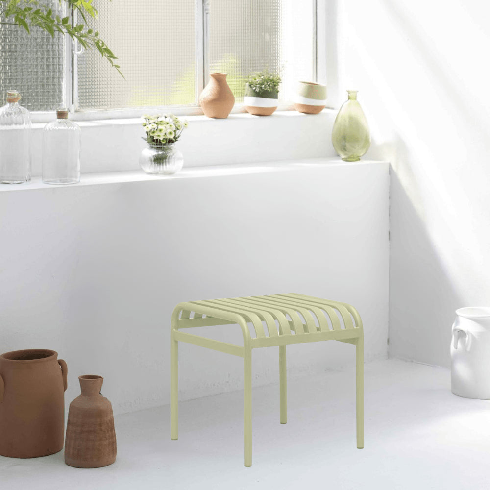 Green Outdoor metal  stool 45cm Verde