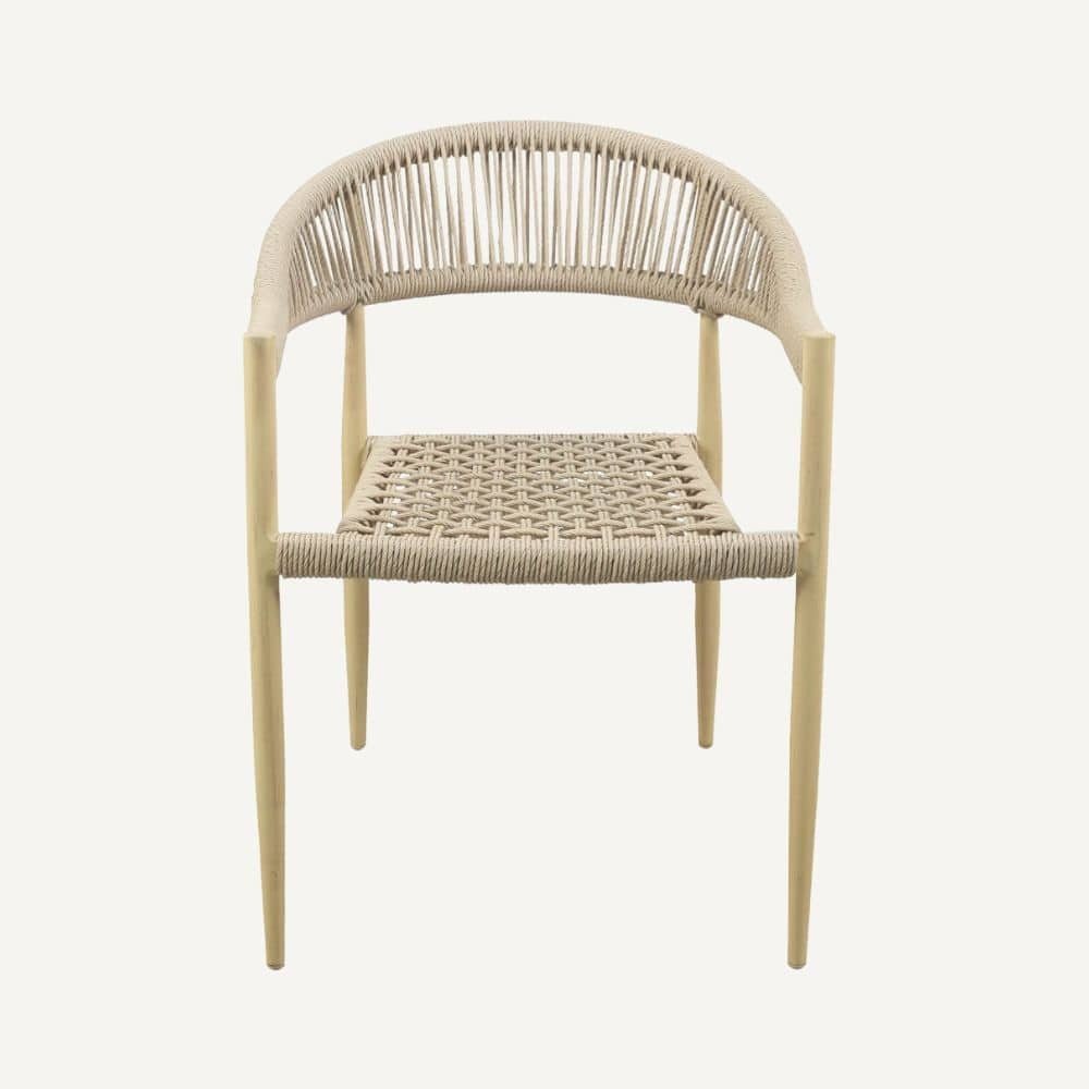 Modern outdoor chair in woven rattan Tressa