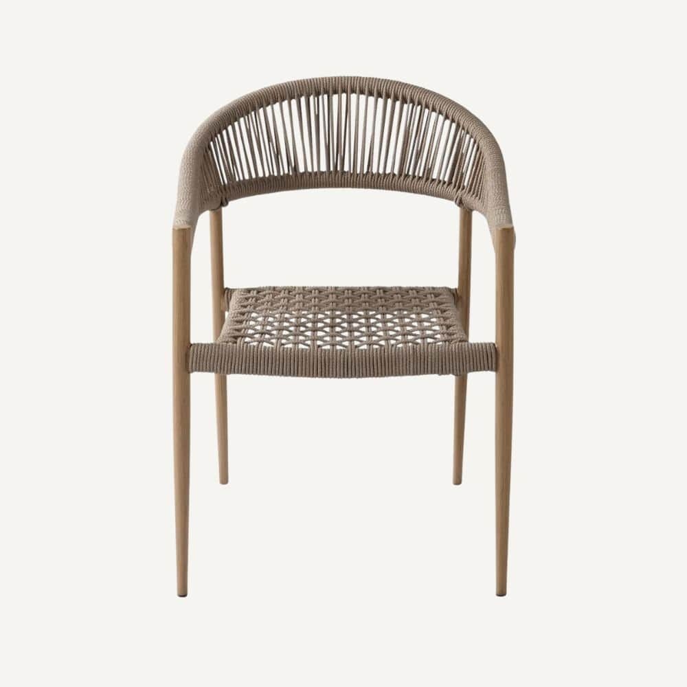 Modern outdoor chair in woven rattan Tressa