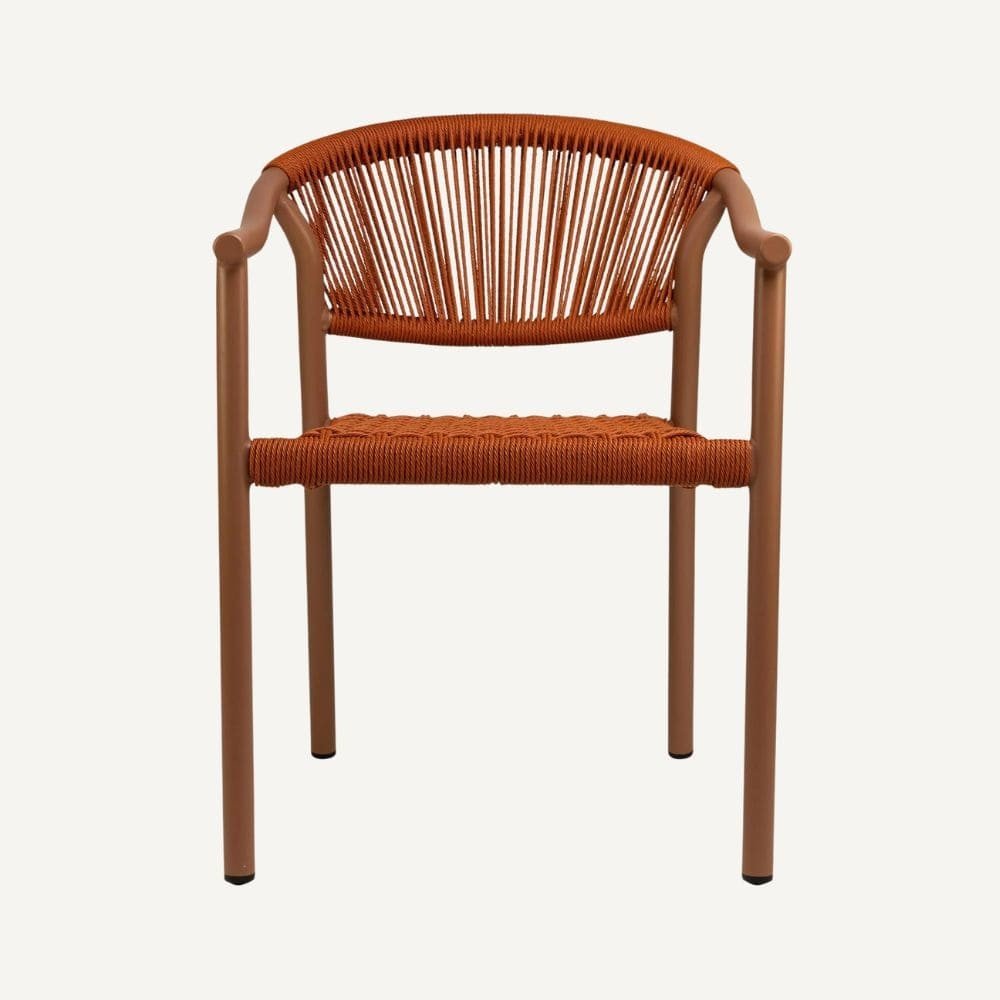 Outdoor chair in rattan and aluminum Brume