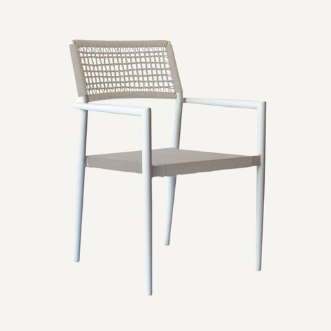 Outdoor chair in rattan and aluminum Texitimber