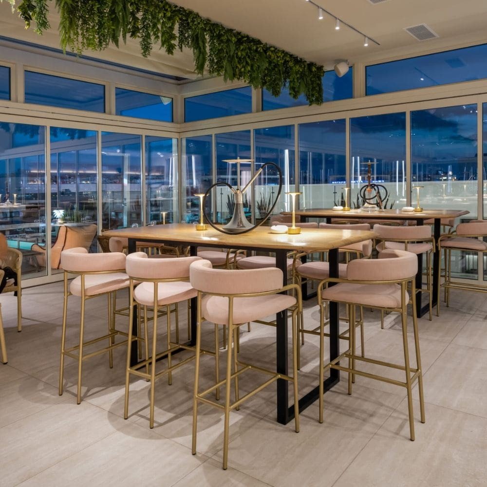 Bar stool with footrest Métalliko