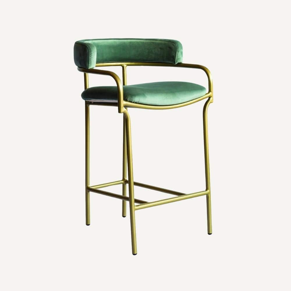 Bar stool with footrest Métalliko
