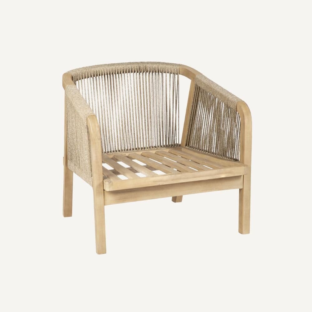 Aluminum and rattan garden furniture set Edenia