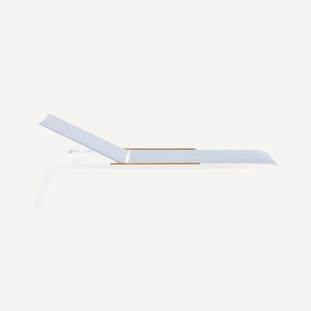 Aluminum and textilene sun loungerShine
