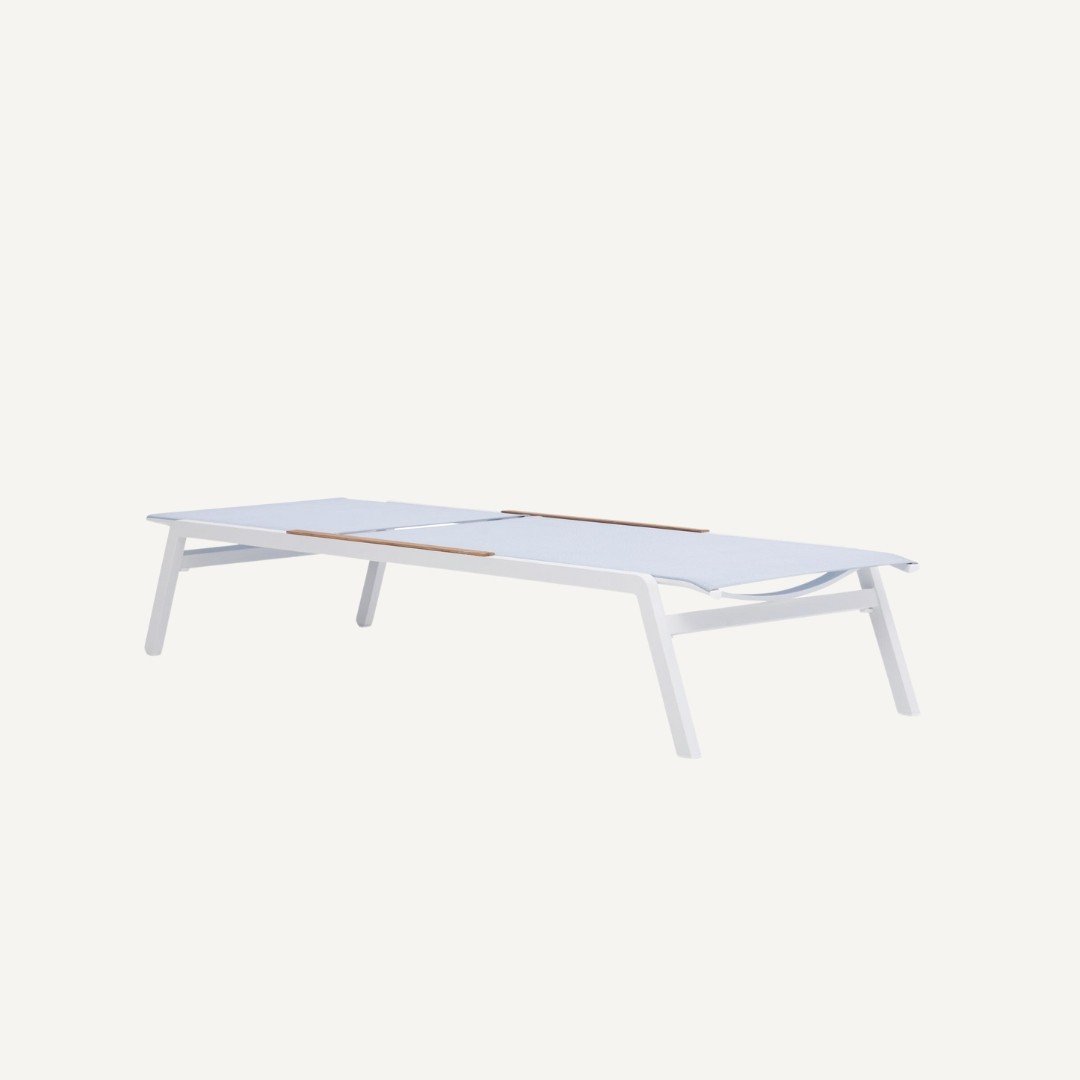 Aluminum and textilene sun loungerShine