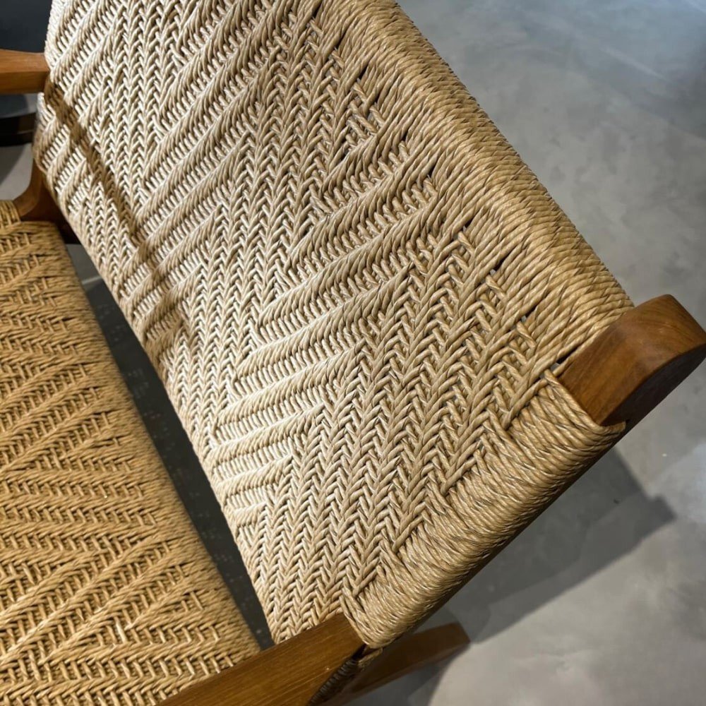 Armless outdoor chair in woven rattan Bliss