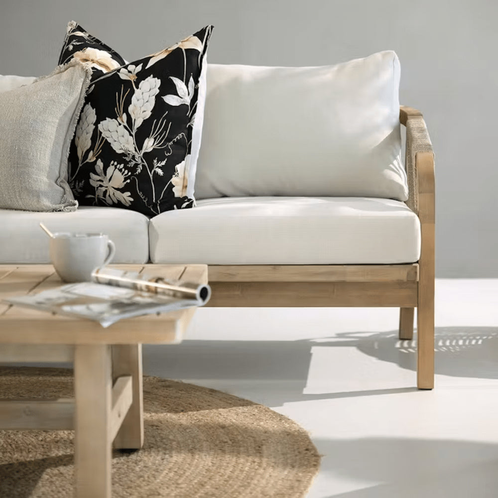 Aluminum and rattan garden furniture set Edenia