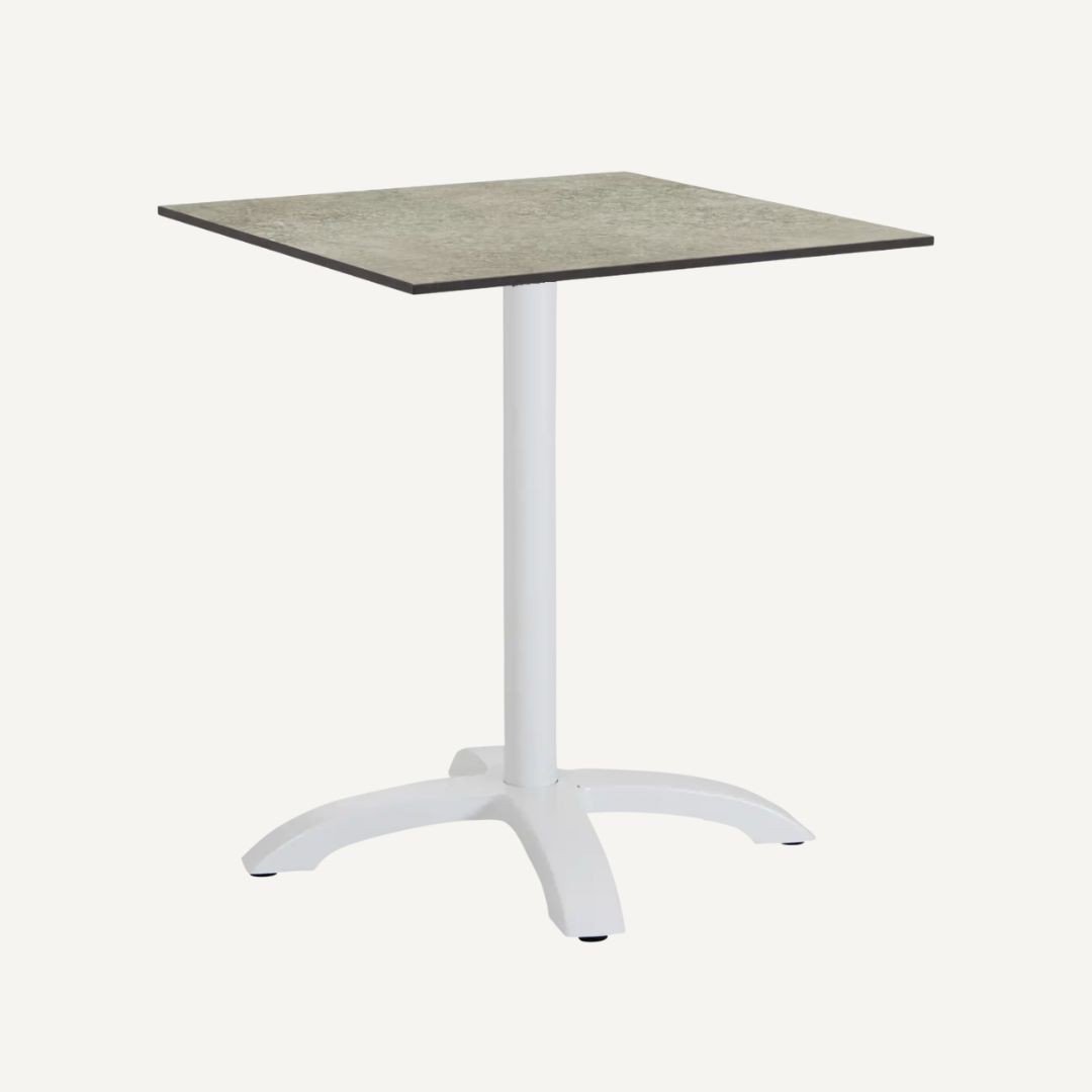 Square Restaurant table in aluminium and HPL Clarty