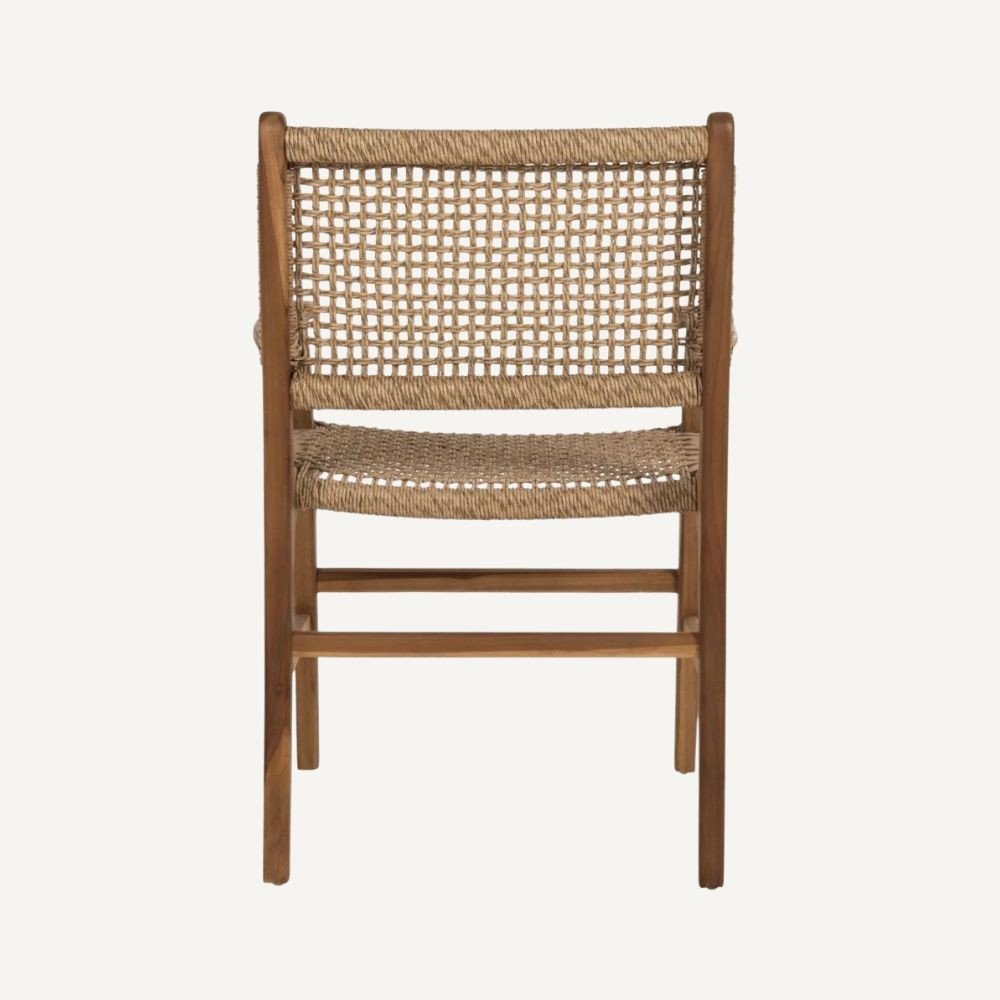 Outdoor chair in teak and rattan Catarina