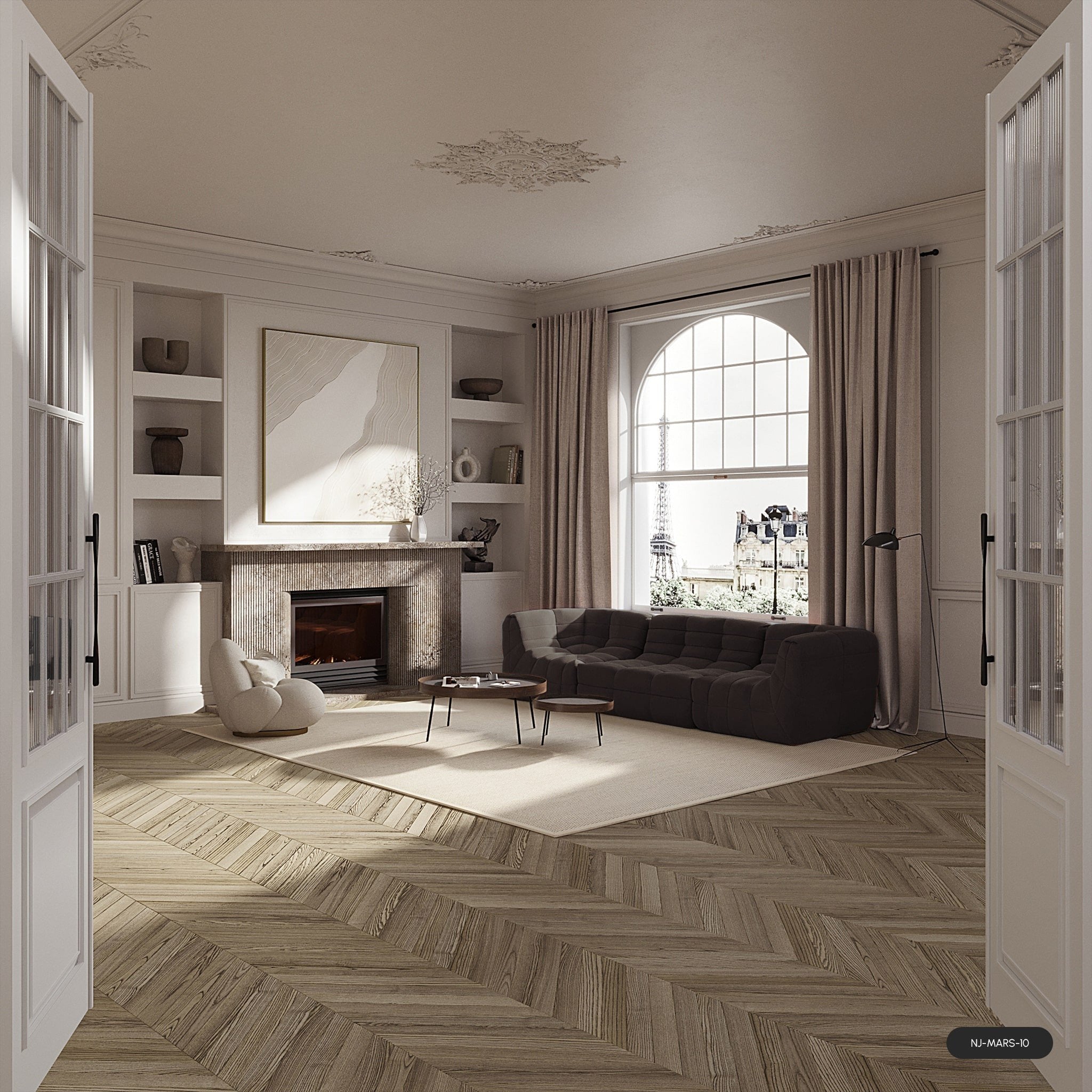 Nuvolo 4-seater straight sofa