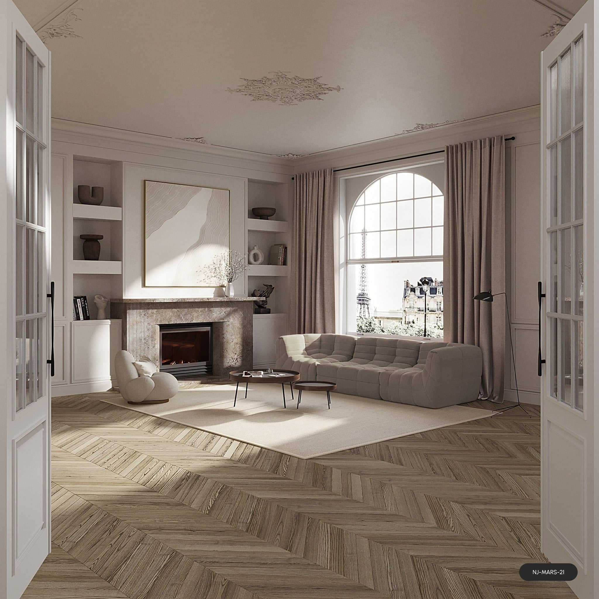 Nuvolo 4-seater straight sofa