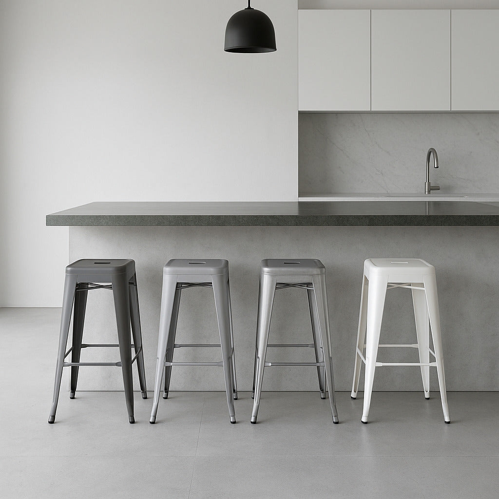 Set of 4 Tolix chairs - Mixed Colors - Outlet