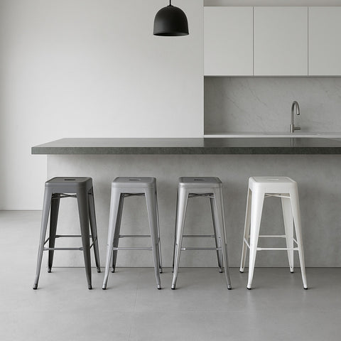 Set of 4 Tolix chairs - Mixed Colors - Outlet