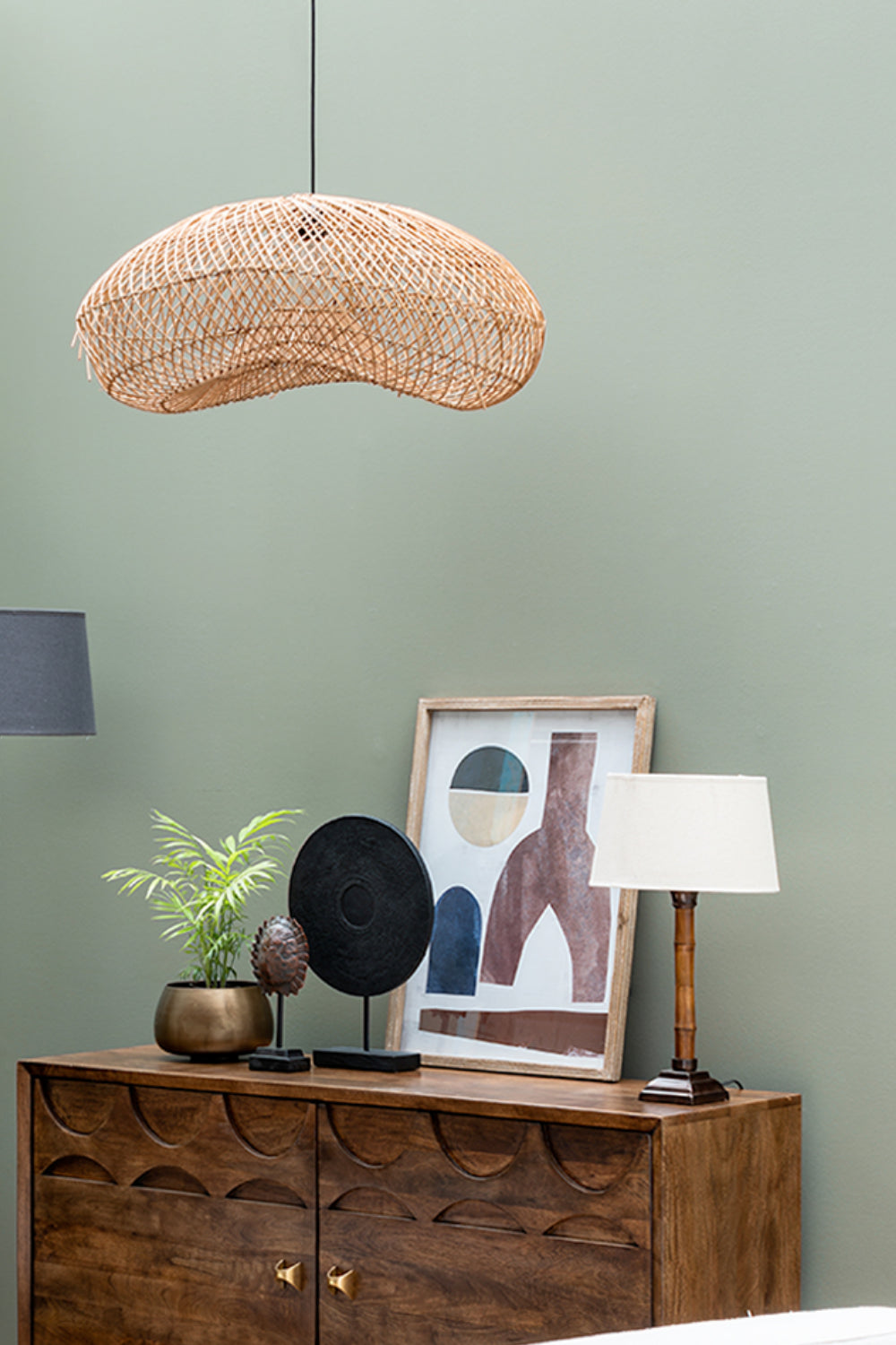 Rattan Bohemian-style Pendant Light