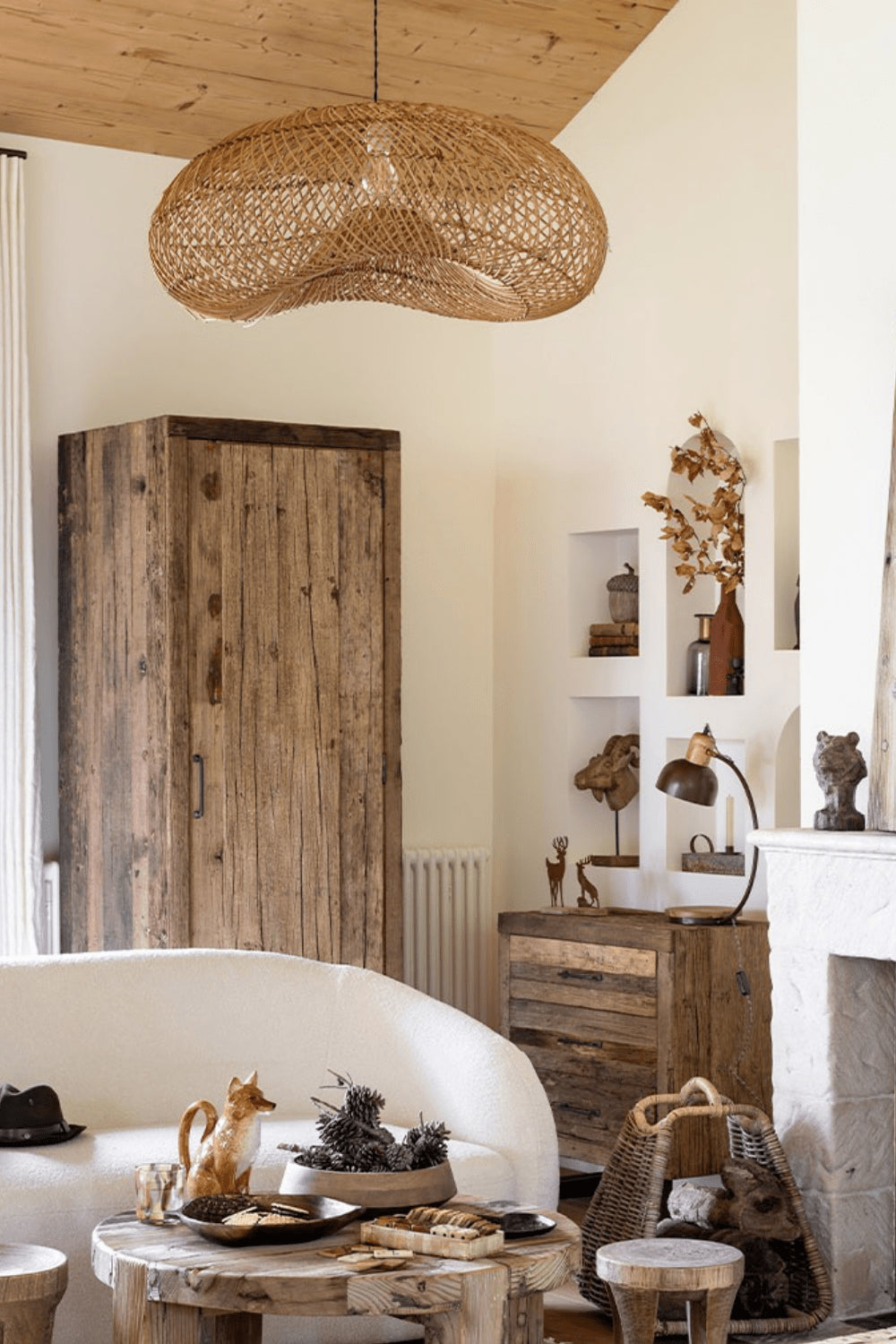 Rattan Bohemian-style Pendant Light