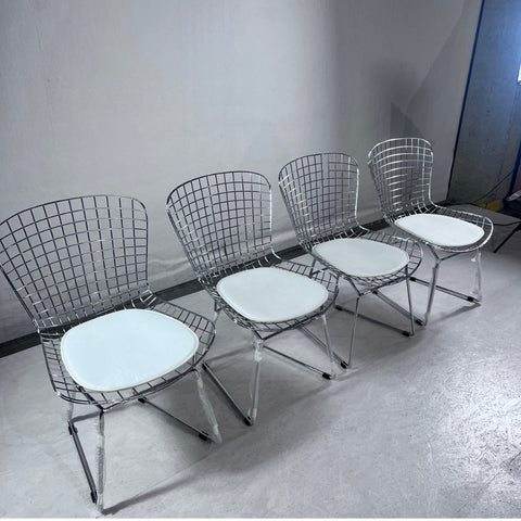 Lot de 4 chaises Betties avec Coussins Blanc